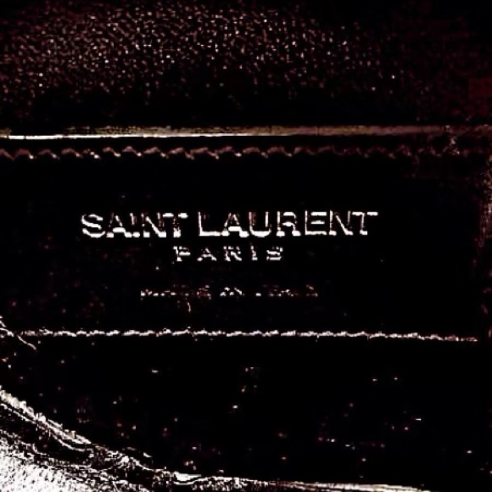 Authentic Saint Laurent 14 AW Rare Sequined Calf Leather Gun Crossbody Bag - Picture 6 of 8